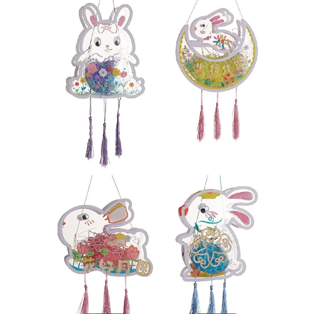 Retro Transparent Mid-Autumn Lantern Glowing DIY Festival Lantern Pendants Luminous Handmade Lanterns For Mid-Autumn Festival