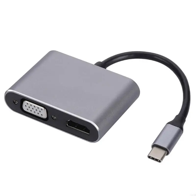 

G6DD Тип C в HDTV VGA Adapter 4K@30HZ Video Ecmer Converters Алюминиевый видео звук