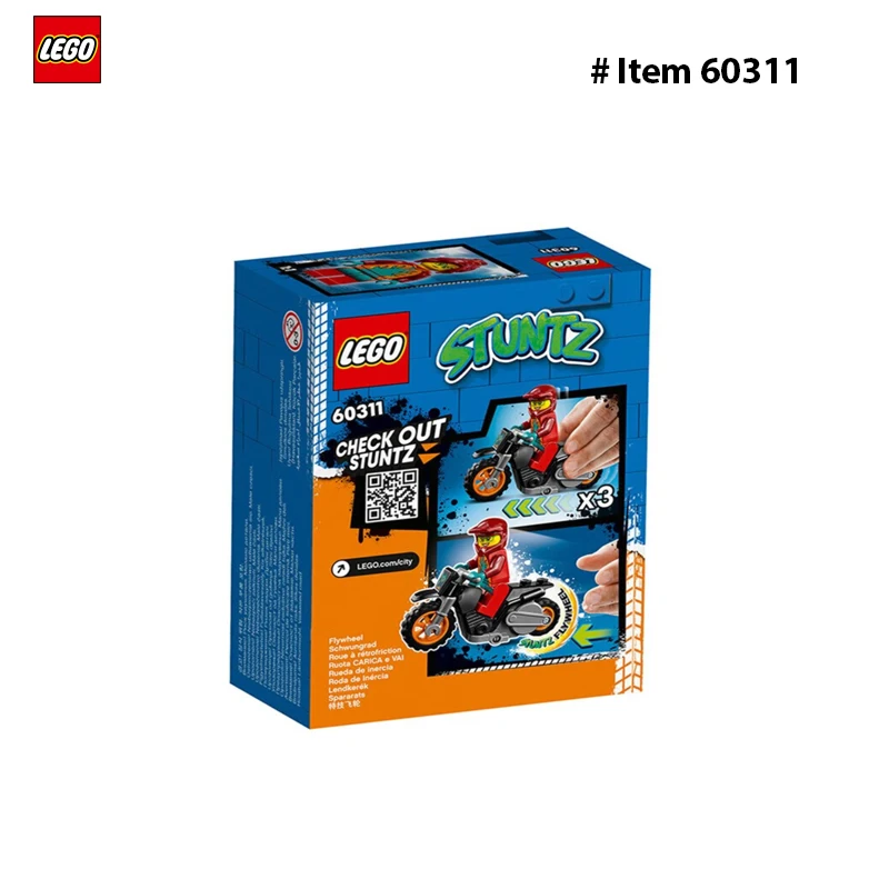 LEGO 60311 City Fire Stunt Bike  Building Kit，Fun, Cool Toy for Kids (11 Pieces)