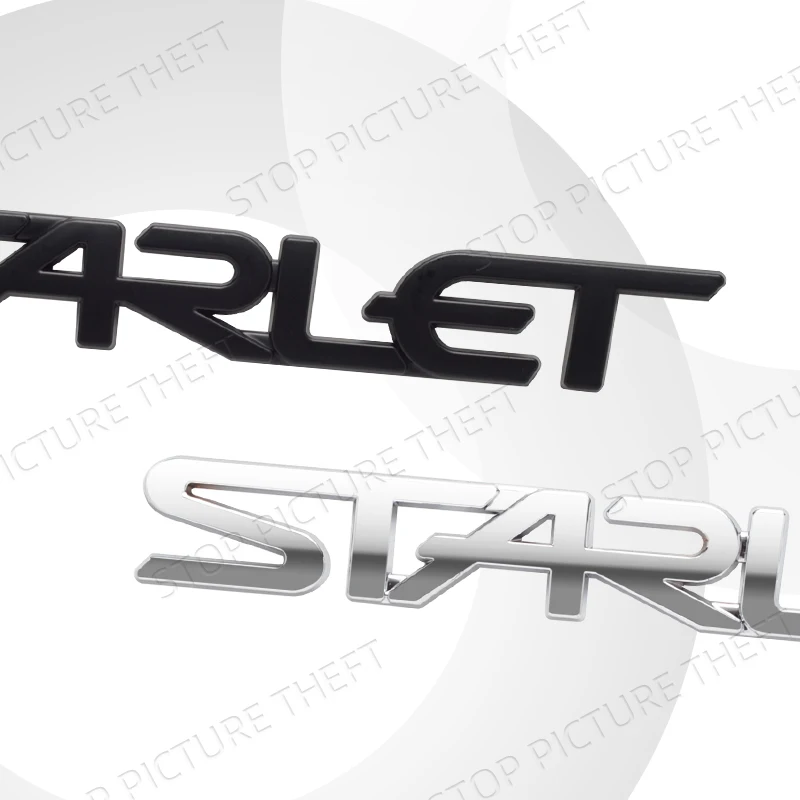 Metal Alloy For Starlet Glanza EP91 P7 P8 P9 Logo Car Trunk Fender Sticker Decoration Emblem Badge Accessories