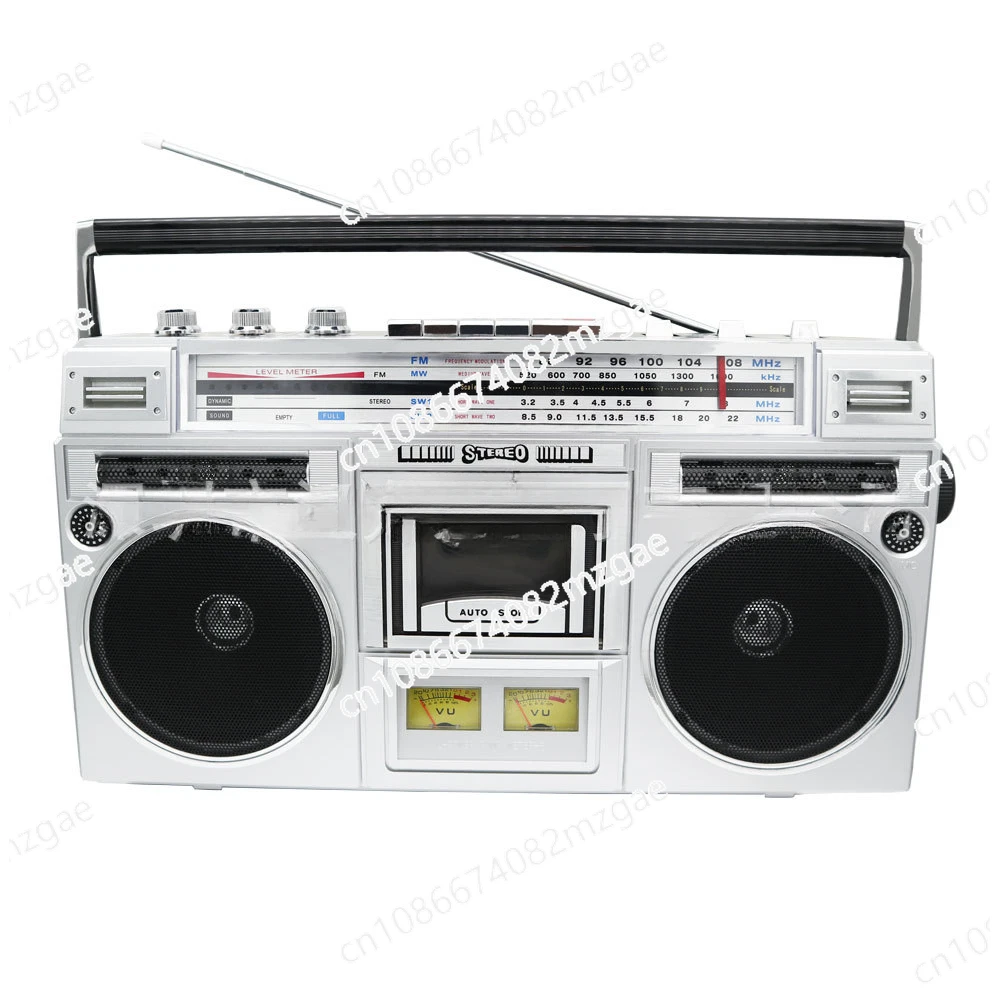 Classic cassette player, vintage cassette tape recorder, tape player, transparent