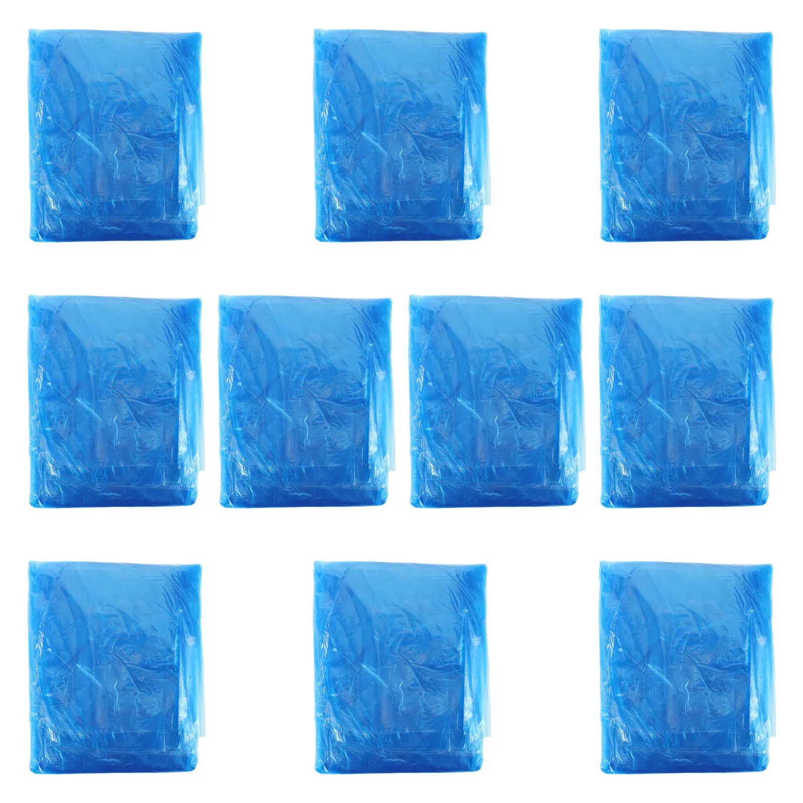 

10Pcs Clear Rain Ponchos for Adults Thickened Waterproof Disposable Raincoat Full Body Coverage See Through Rainwear for Travel