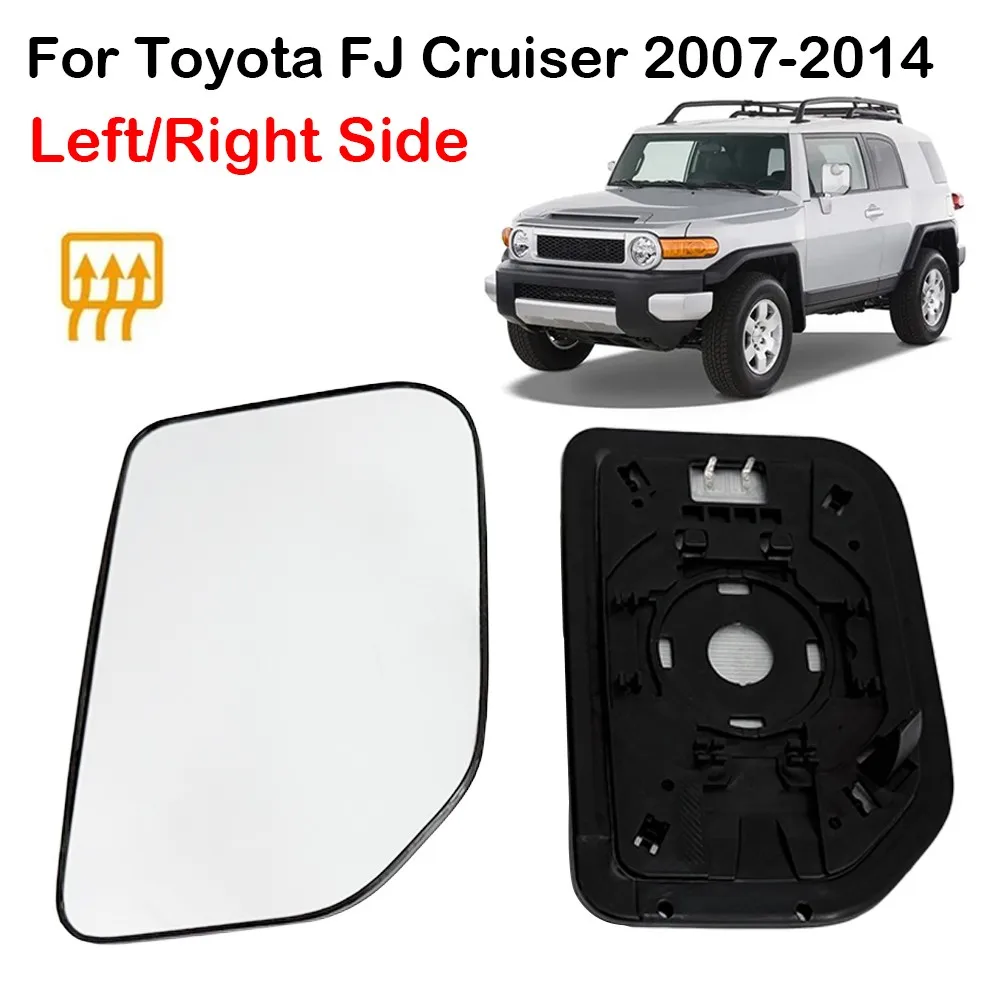 For Toyota FJ Cruiser 2007-2014 1x Left Right Side Rear View Lens Split Mirror Heated Door Glass Rearview Accessories Vehicle
