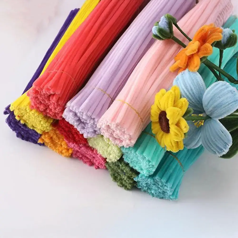 Decorazioni per feste Detergenti per tubi Detergente per tubi Kit di artigianato floreale per decorazioni di bouquet fatte a mano fai da te 100 pezzi multicolore per bambini