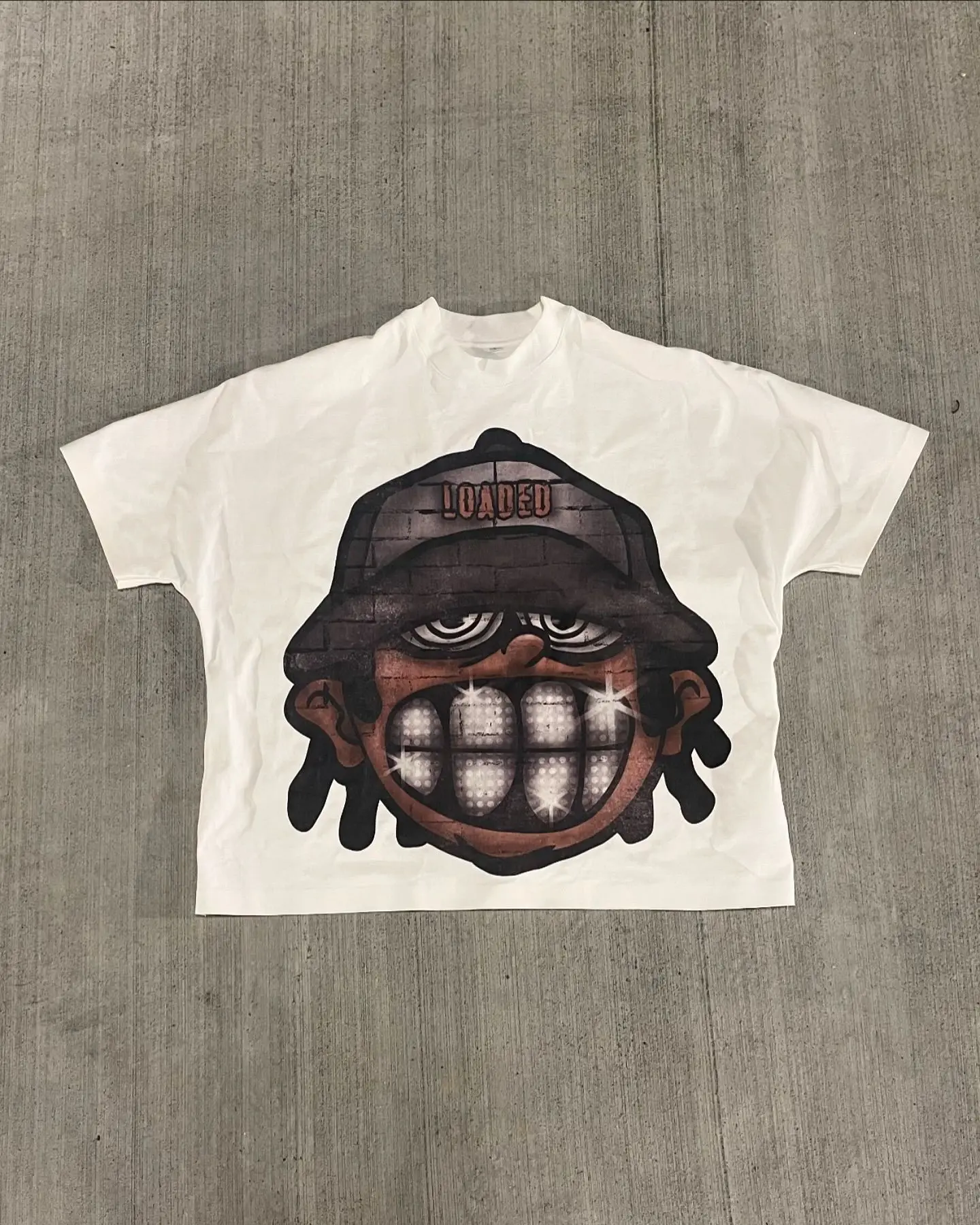 Summer Y2k Retro T Shirt Hip Hop Cartoon Print Oversized T Shirt Mens Womens Street Fashion Round Neck Cotton Short Sleeved Tops