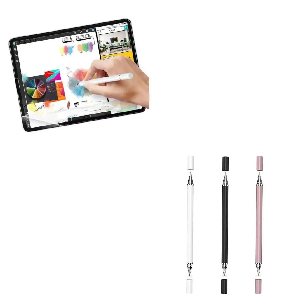 Double-ended Capacitive Pen 2 in 1 Pen Point Touch Pen Capacitance Pencil for Silhouettes Clip Drawing Gaming