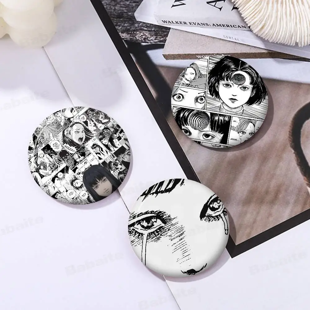 J-Junji Ito T-Tomie ريترو فتاة باردة صور دبابيس الإبداعية شارة مستديرة الهدايا دبابيس 32/44/58 مللي متر