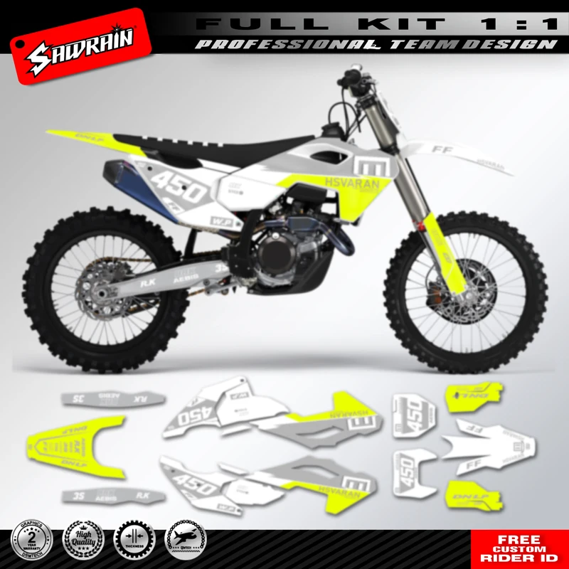 Sawrain Motorcycle Sticker Custom Number&Graphics&Backgrounds Decals Kit For Husqvarna FC 250 450 2023  Personality Decoration