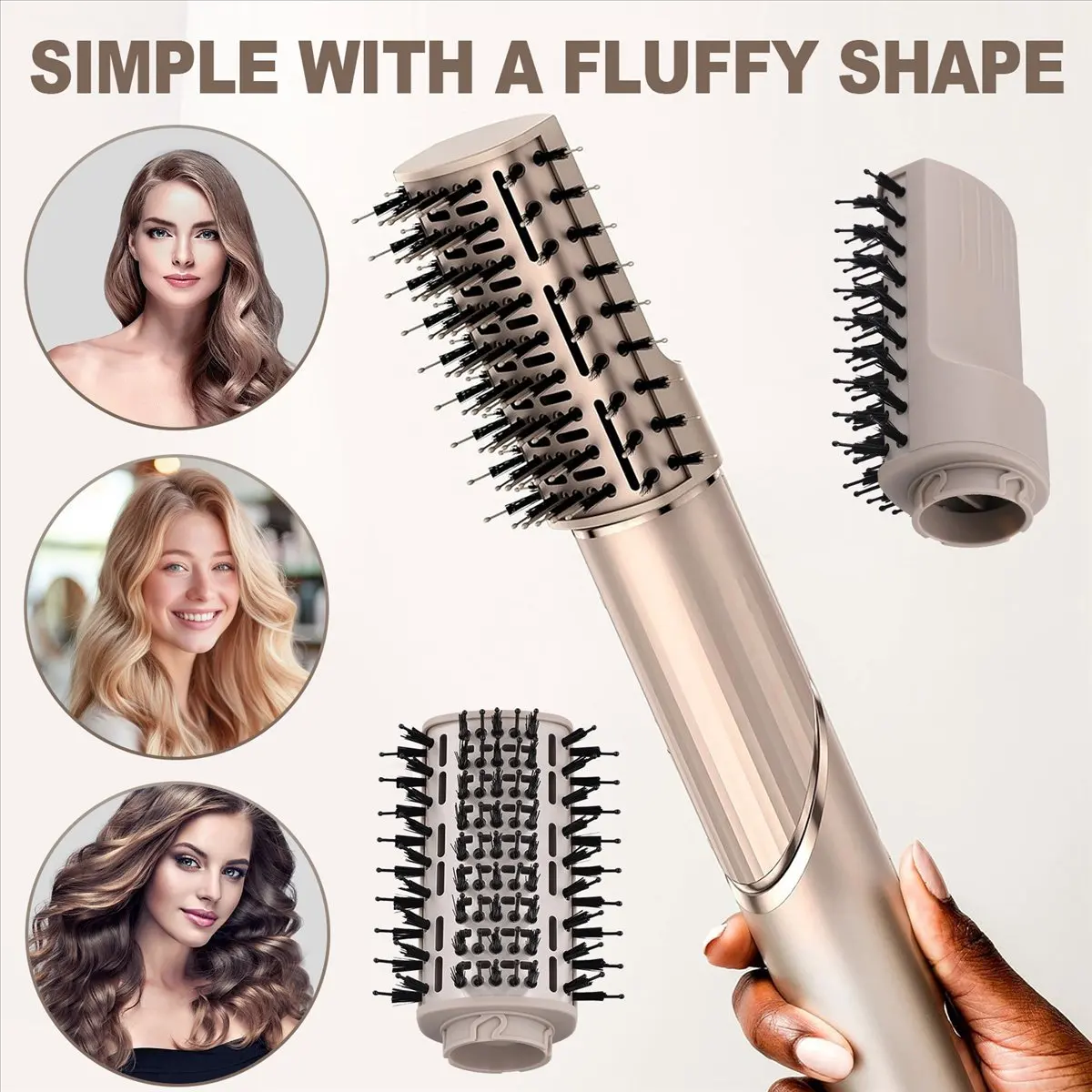 (A75U) Cepillo de Pala FlexStyle para Shark XSKHD4PBA, Accesorio para Secadores de Pelo FlexStyle, Herramienta para Secar y Peinar el Cabello