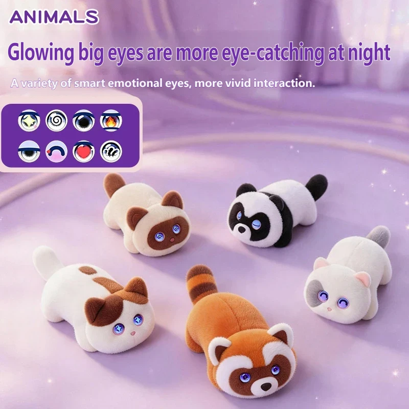AI intelligent robotCute and playful animal  Interactive dialogue with glowing eyes animal dolls Children's early education toys