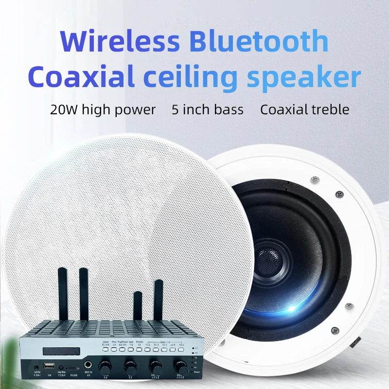 5inch 8 Ohm Professional Audio High End Wireless Bluetooth Ceiling Speaker Coaxial compatible Home Theater Sound active speaker