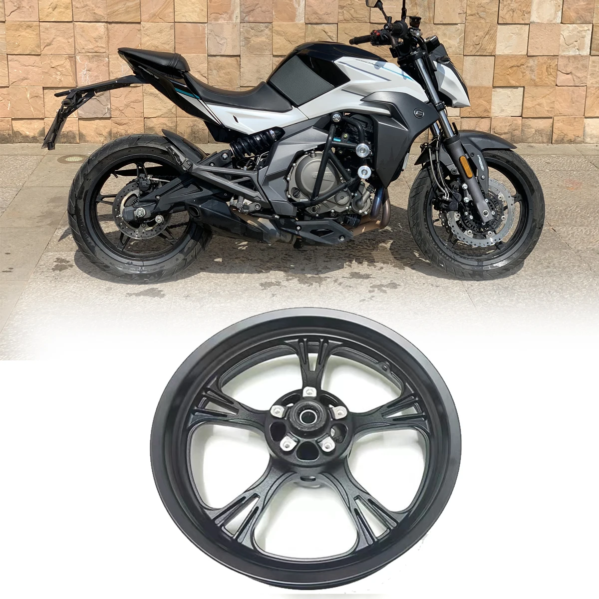 

Motorcycle CFMOTO 400NK NK400 CF400 front wheel hub rear wheel hub front rear wheel hub front rear aluminum wheel steel rings