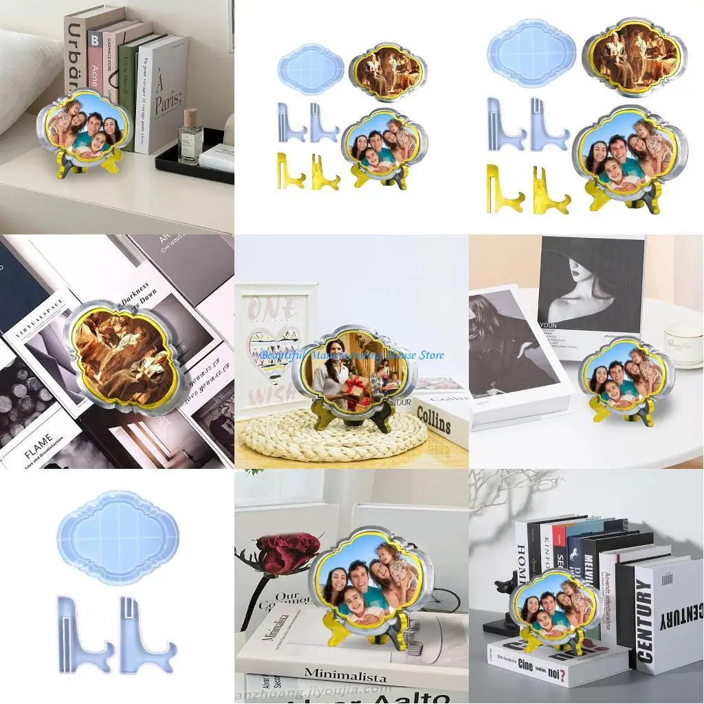 

E56A Oval Photo Frame Silicone Molds DIY Crafts Mold Handmades Table Ornament Mould