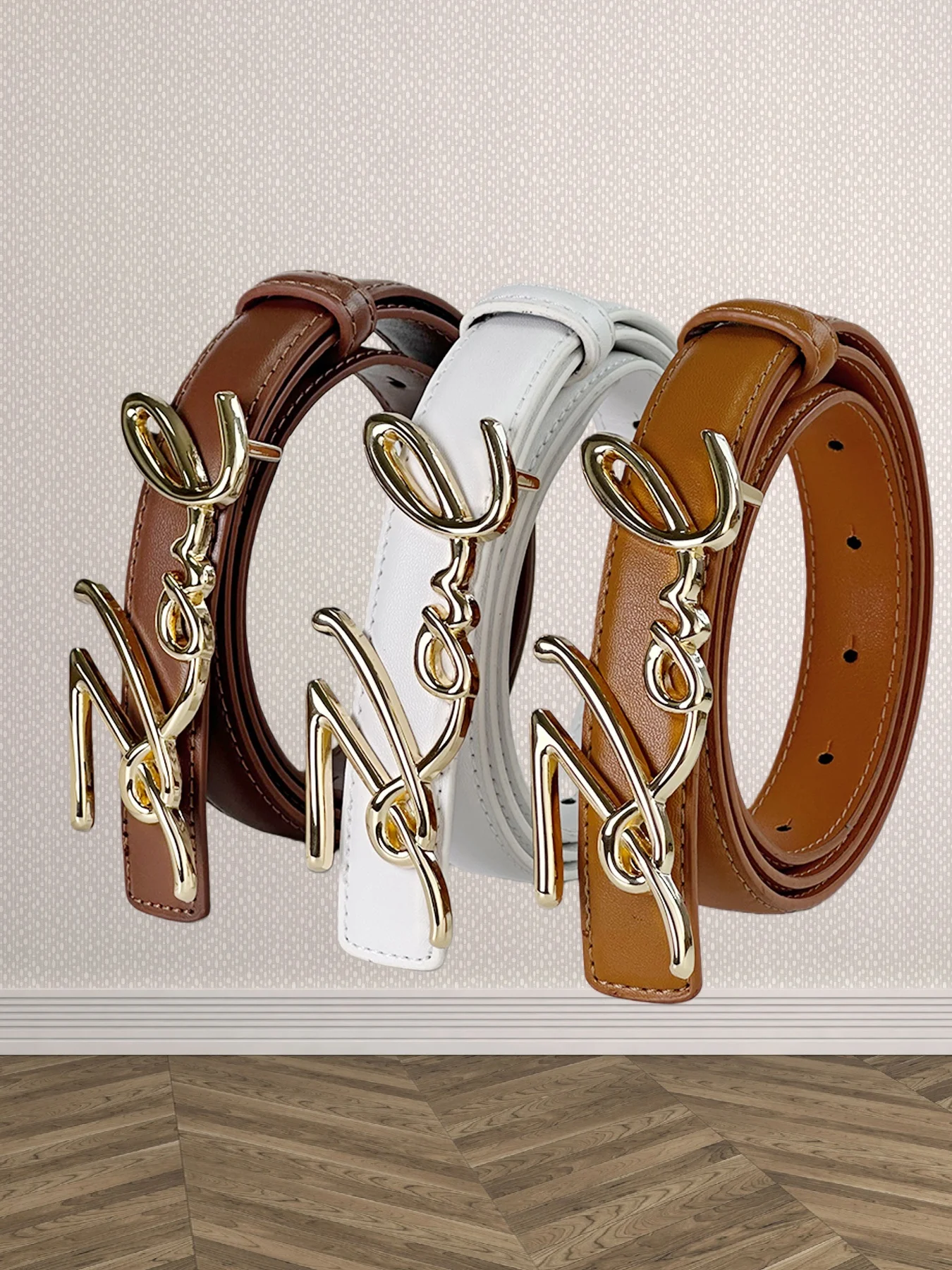 트렌디한 여성 벨트, 레트로 레터, 학생 펑크, 고급 장식 스커트, 청바지, 유니섹스 패션 벨트