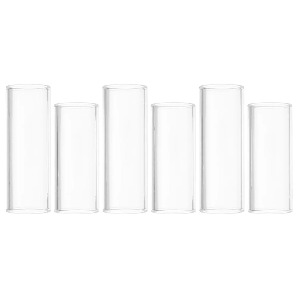 

6Pcs Guitar Slide Ring Glass Material Vibrant Tone Electric Acoustic Guitars Stable Control Highenergy Gigs Complex Musical