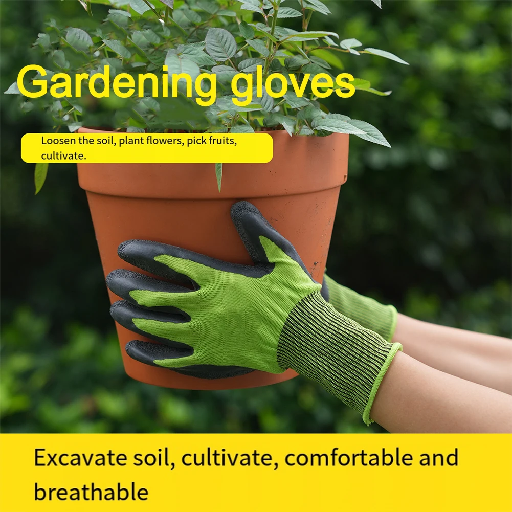 Polyurethane Palm Garden Gloves For Gardening AS SHOWN Breathable Polyurethane Palm High Cut Resistance For Yard Work