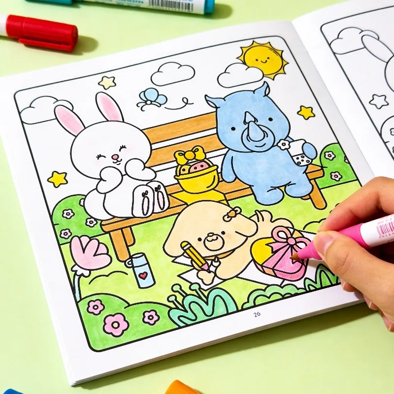 A Stress Relieving Coloring Book 24 Vivid Animal Patterns Coloring Book Animal Themed Coloring Books DIY Coloring Practice Album