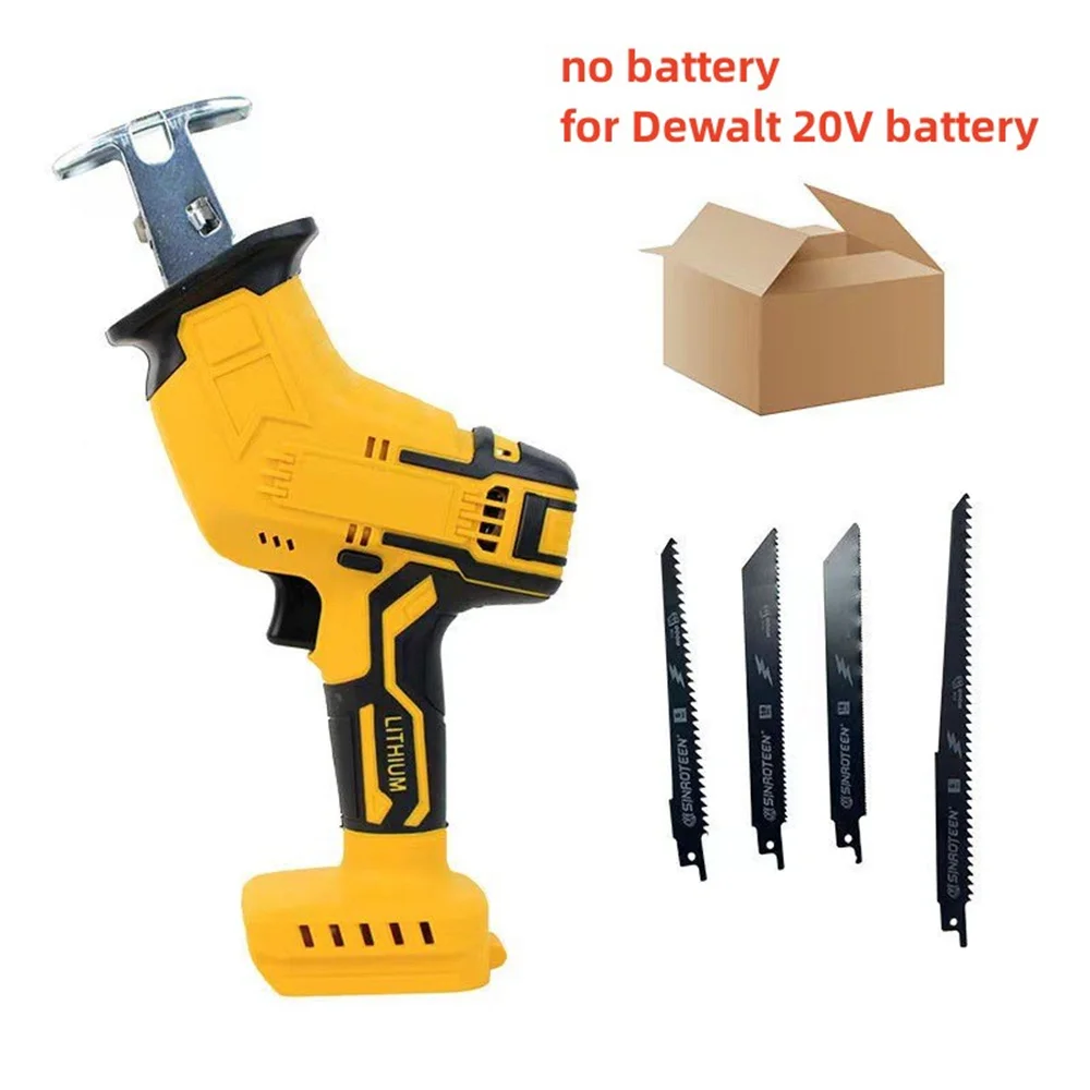 Cordless Electric Reciprocating Saw Electric Horse Knife Small Handheld Outdoor Cutting Saw Power Tool For Dewalt 20V Battery