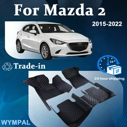 Car Floor Mats For Mazda2 Mazda 2 Demio  DJ DL 2015~2022 Leather Mat Rugs Carpets Interior Parts Car Accessories