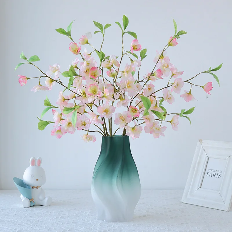 Cherry Blossom Artificial FLower For Deocration Hotel Living Room Display Wedding Flores Home Decor Cherry Branch Accessories