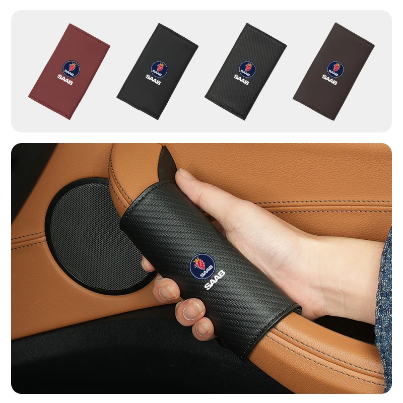 2/4pcs Car Door Inner Handle Protective Cover Carbon Handle Protector For SAAB 9-4X 9-7X 9-3 9-5 9-2X 9-X 9000 900 600 Monster
