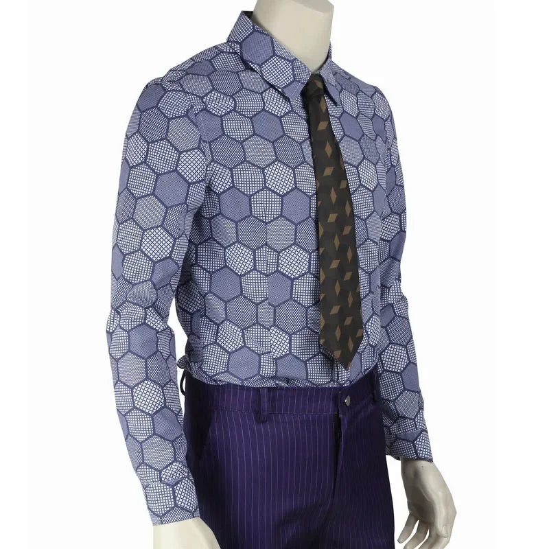 Film Cosplay Dark Knight-kostuum Joker Rollenspelkleding Volledig pak met stropdas voor Fancy Halloween