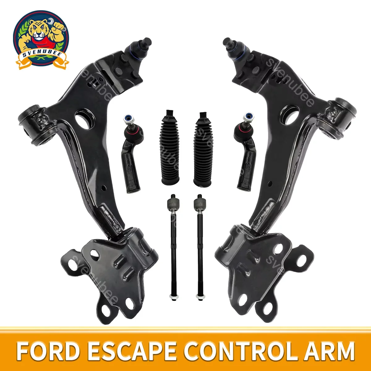 

Svenubee 8Pcs Front Lower Control Arms Suspension Kit Ball Joints Tie Rods Ends Boots Set for Ford Escape 2013 2014 2015 - 2017