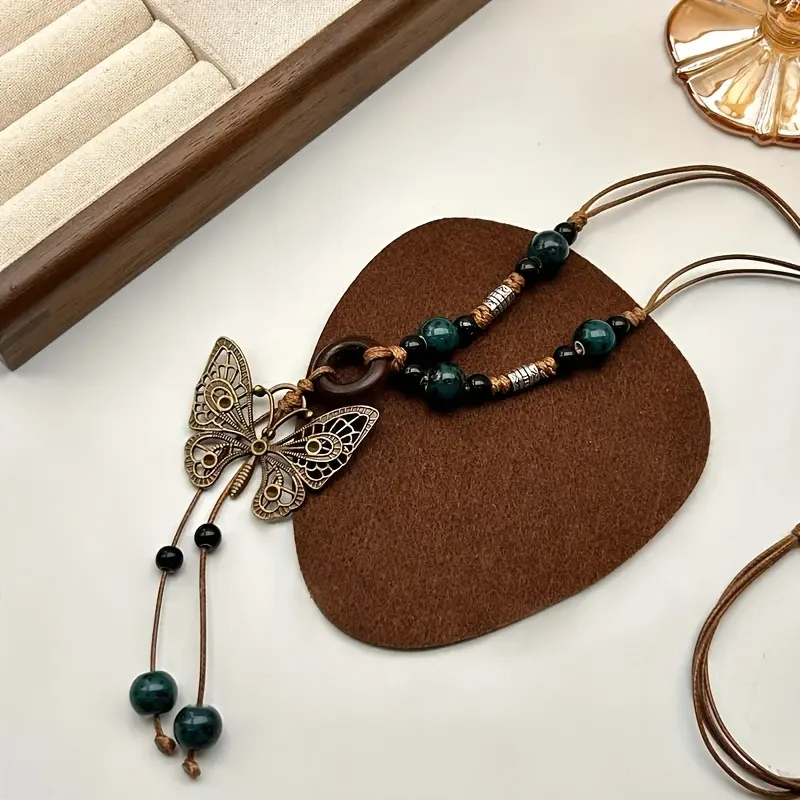1 Fashionable Butterfly Pendant Necklace Suitable Women Daily Wear Valentine's Day Commemorative Gift Seasonal Jewelry Accessori
