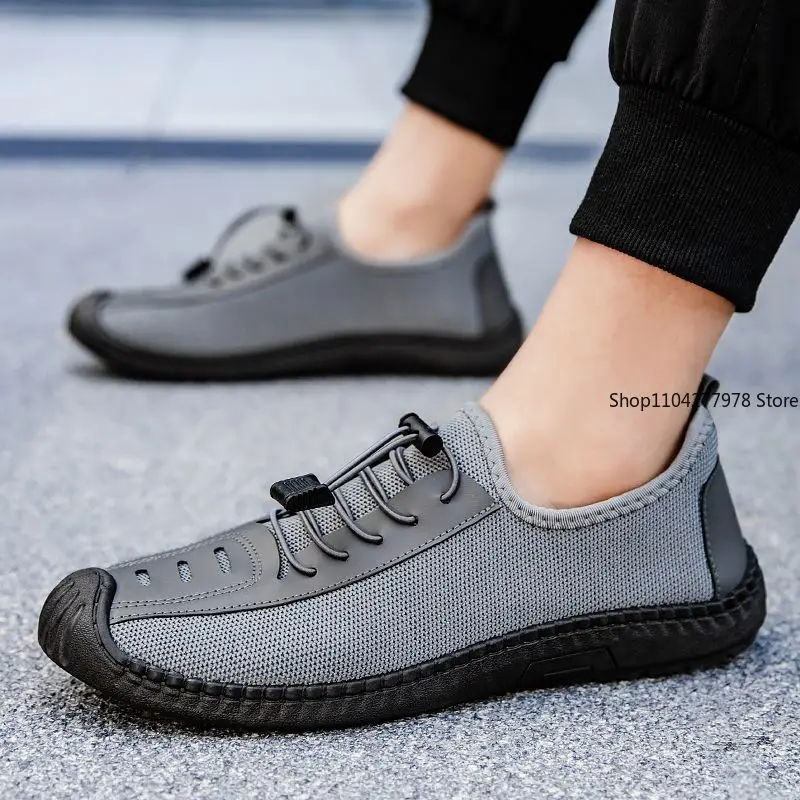 

2025 New Men Casual Breathable Sandals Men Outdoor Light Non-slip Walking Casual Shoes Big Size 47 48 Slip-On Driving Loafers