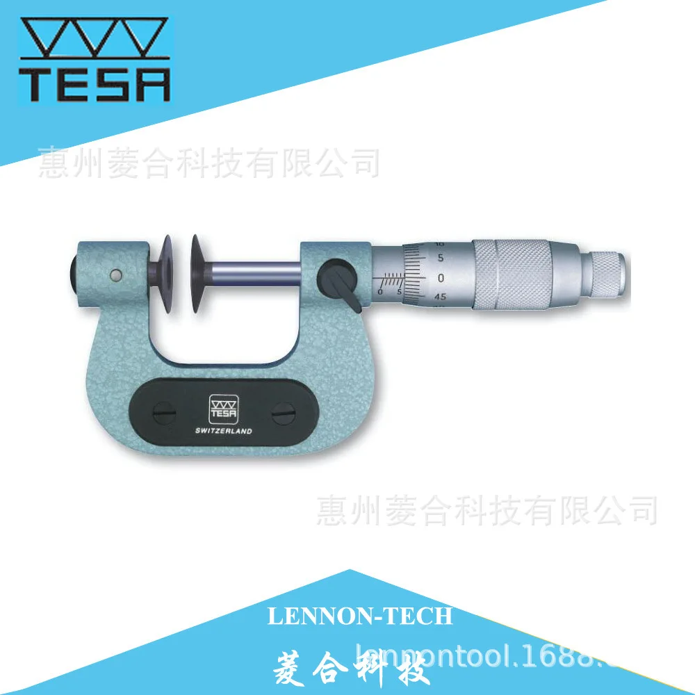 2025  TESA mechanical disc type micrometer 00210203 gear common normal measuring micrometer 50-75mm