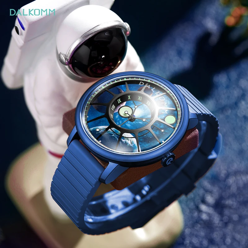 Dalkomm Marke Sport Herren mechanische Uhr Mode Saphir 100m wasserdicht automatische Zeitcode Relogio Masculino 2024 neu