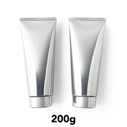 200ml Silver Aluminum Plastic Squeeze Bottle 200g Cosmetic Lotion Cream Refillable Container Empty Soft Tube