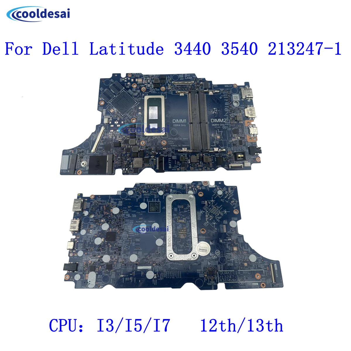 

213247-1 для ноутбука Dell Latitude 3440 3540, материнская плата с процессором i3/i5/i7 UMA CN-0W53N6 0MTT91 07H1VY 0GGM2C 02G5H7, 100% тестирование.