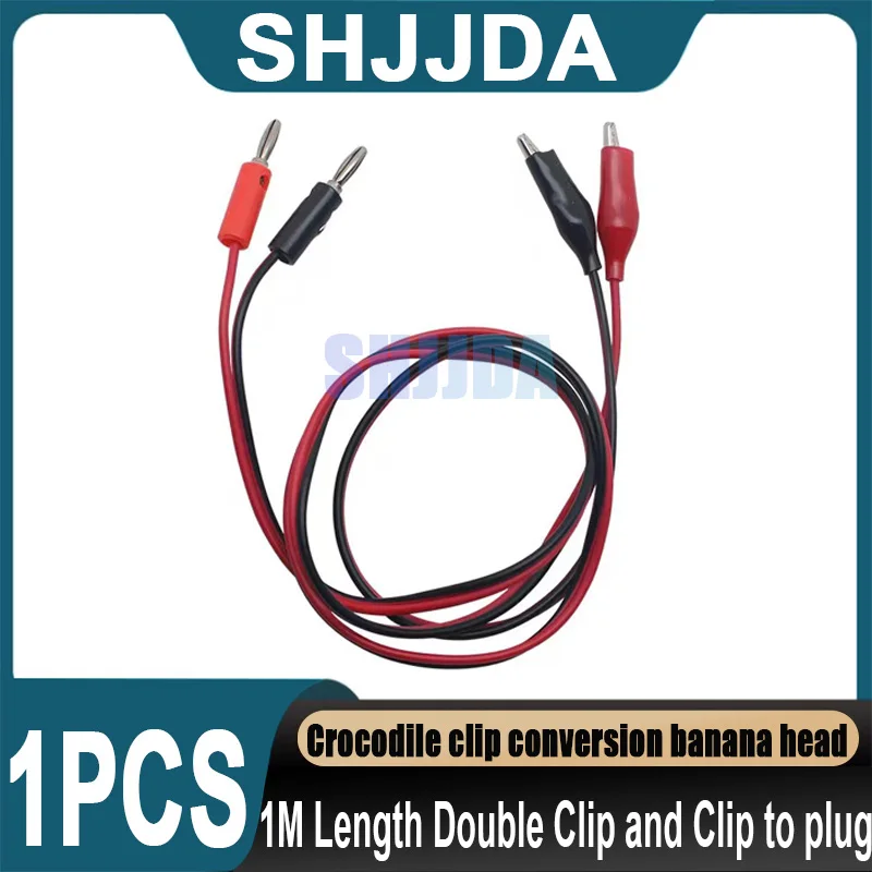 1M Crocodile Clip Double Headed crocodile clip wire banana plug to crocodile clip wire power test Wire Connection line