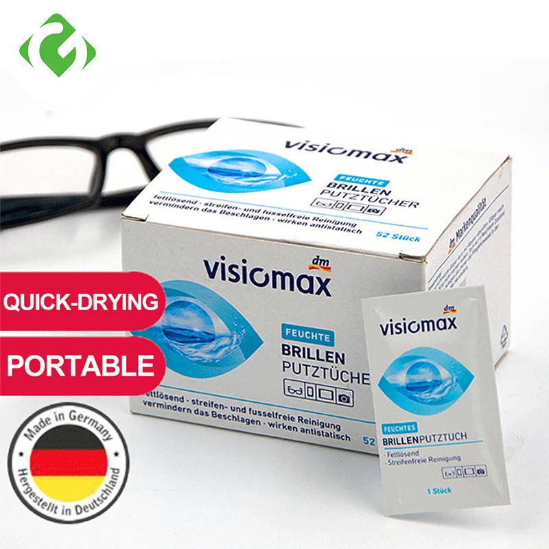 1BOX Eyeglasses Polishing Cleaner Microfiber Glasses Cleaning Cloth For Lens Phone Screen Cleaning Disposable Wet Tissue Wipes