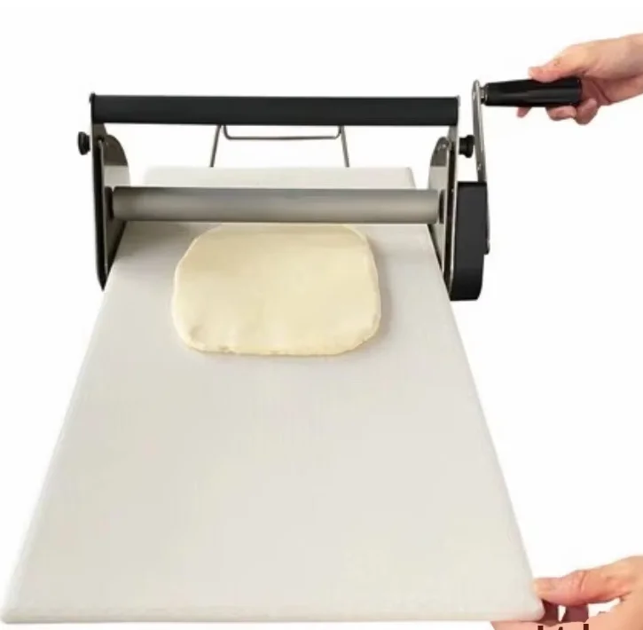 Hand Cranked Flour Puff Pastry Machine Compact Household Model Tabletop Manual Puff Maker for Croissants and Egg Tarts