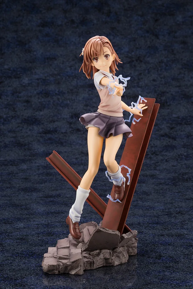 100% Original:Toaru Kagaku No Railgun Misaka Mikoto 27cm PVC Action Figure Anime Figure Model Toys Figure Collection Doll Gift