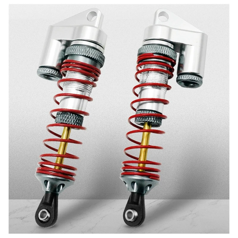 1 Pair 1/10Rc Climbing Car Shock Absorbers Shock Absorbers With Spare Spring A 90Mm Hole Spacing, Suitable For TRX4 SCX10 D90