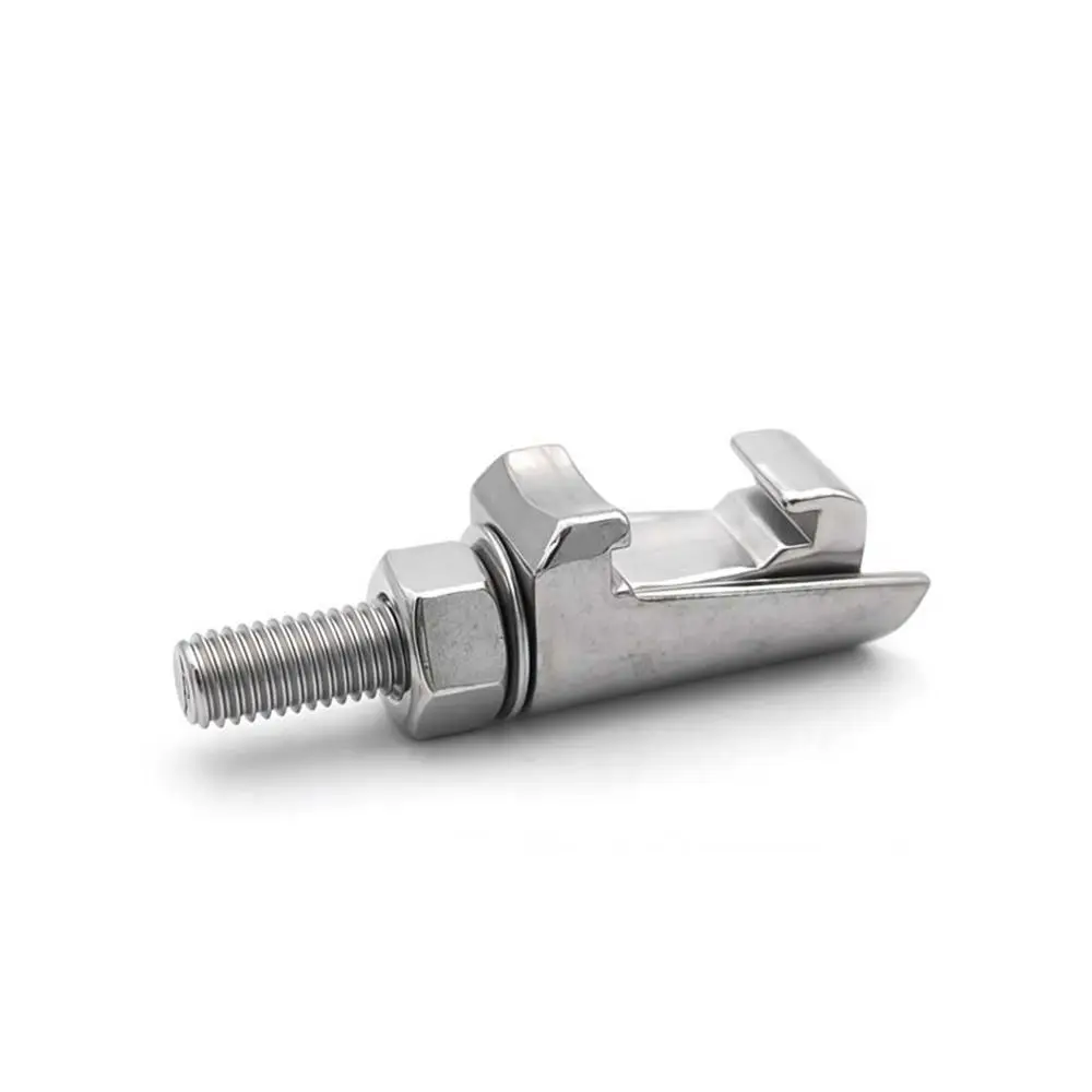1Pcs M8 M10 M12 ISO Double Claw Clamp 304 Stainless Steel MF Flanges Hook Type Bolt Clamp Quick Mount ISO-K Flanges