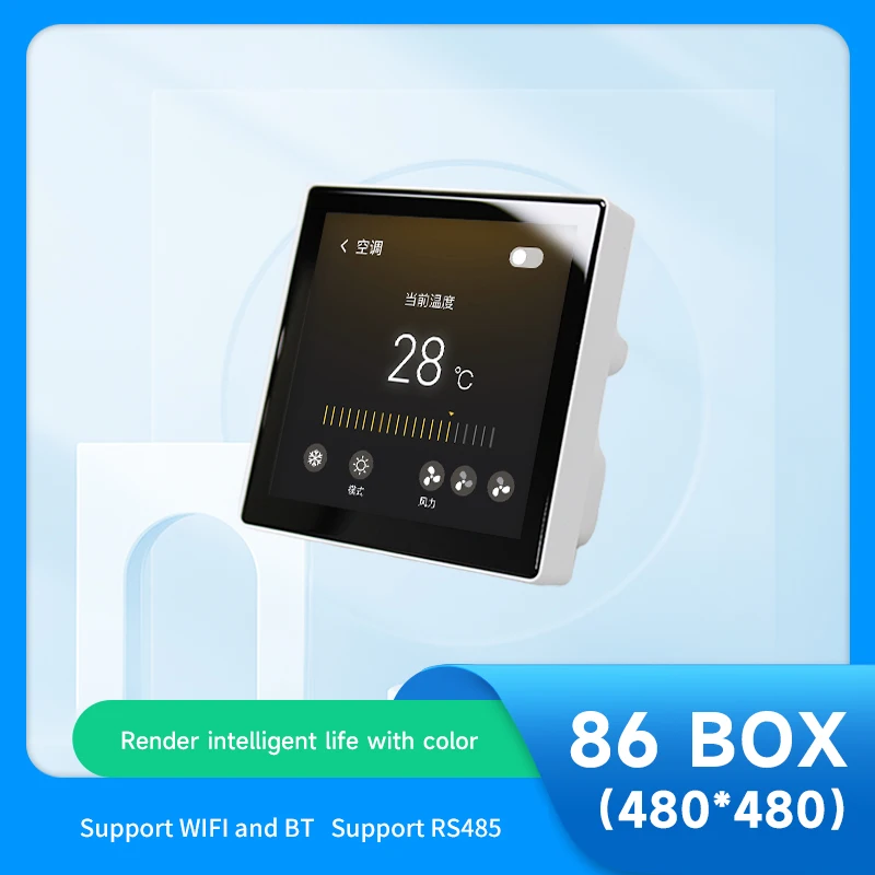 4 Inch ESP32-S3 IPS Touch Screen 86 Box Central Control Panel Monitor WiFi BT RS485 Chip Optional Temperature Humidity Sensor