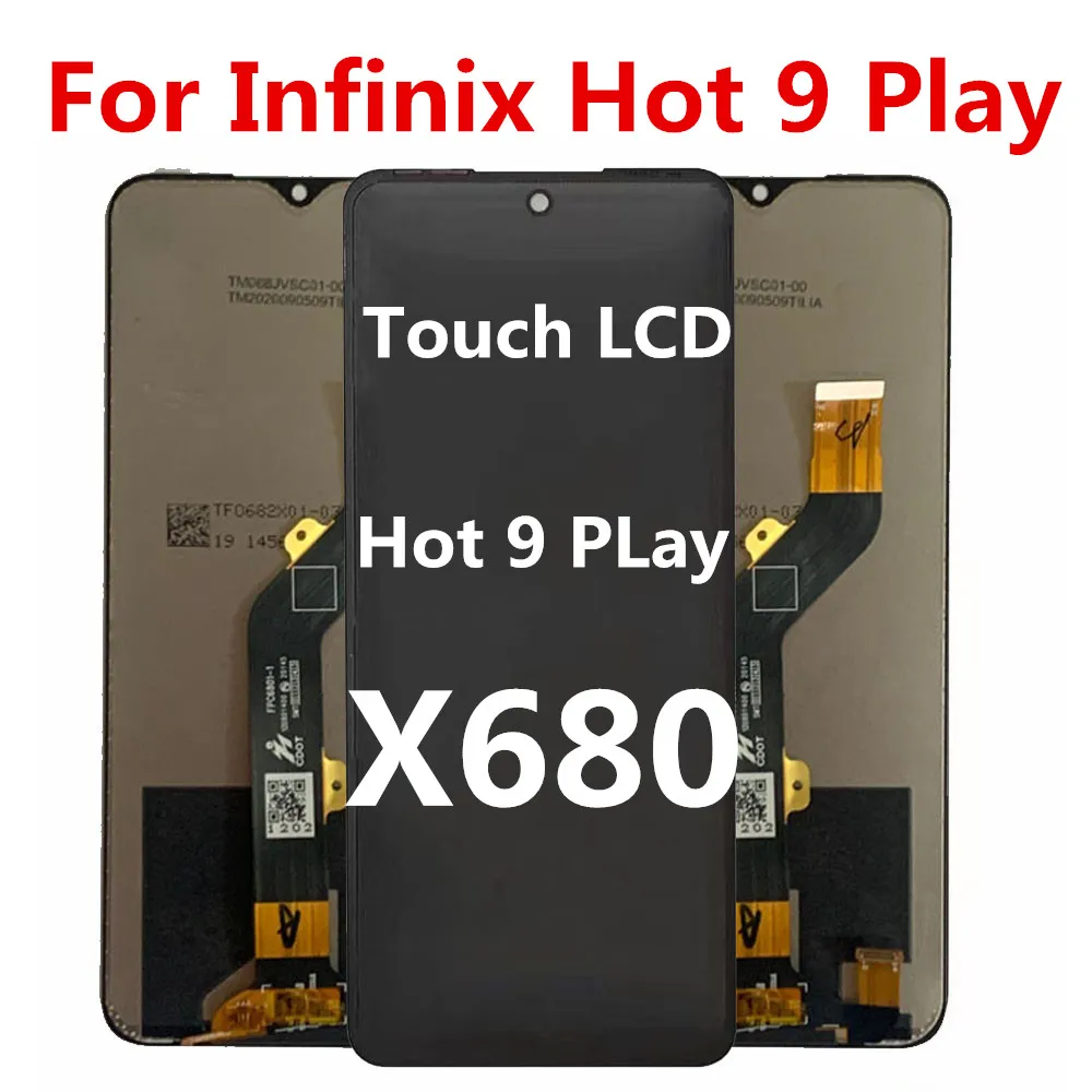 

For Infinix Hot 9 Play X680 LCD Display Screen Assembly Full Complete Glass Digitizer Replacement