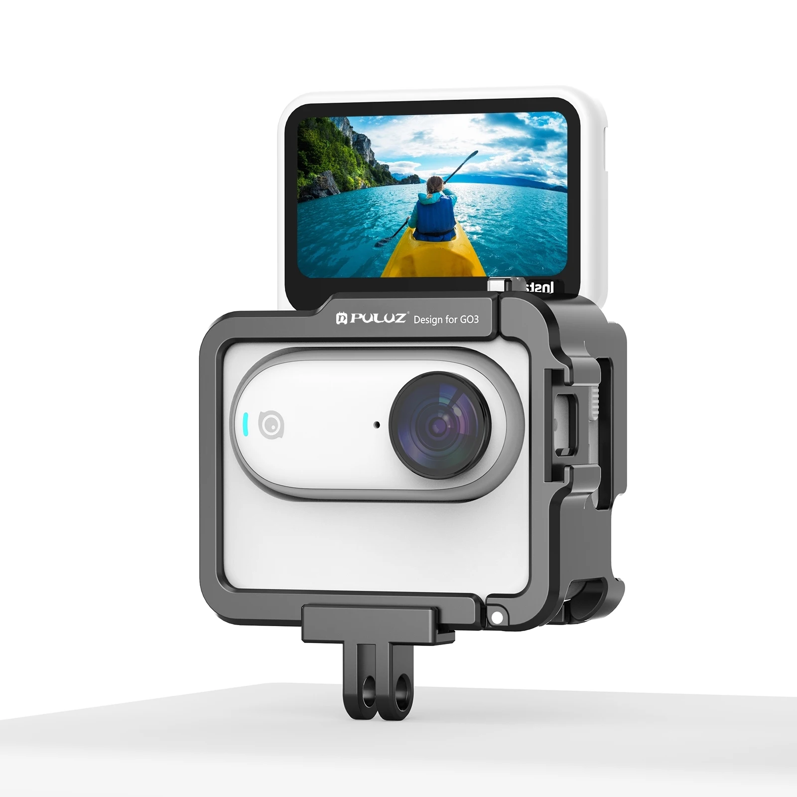 PULUZ 알루미늄 합금 보호 프레임, Insta360 GO 3 카메라 배터리 케이스 액세서리