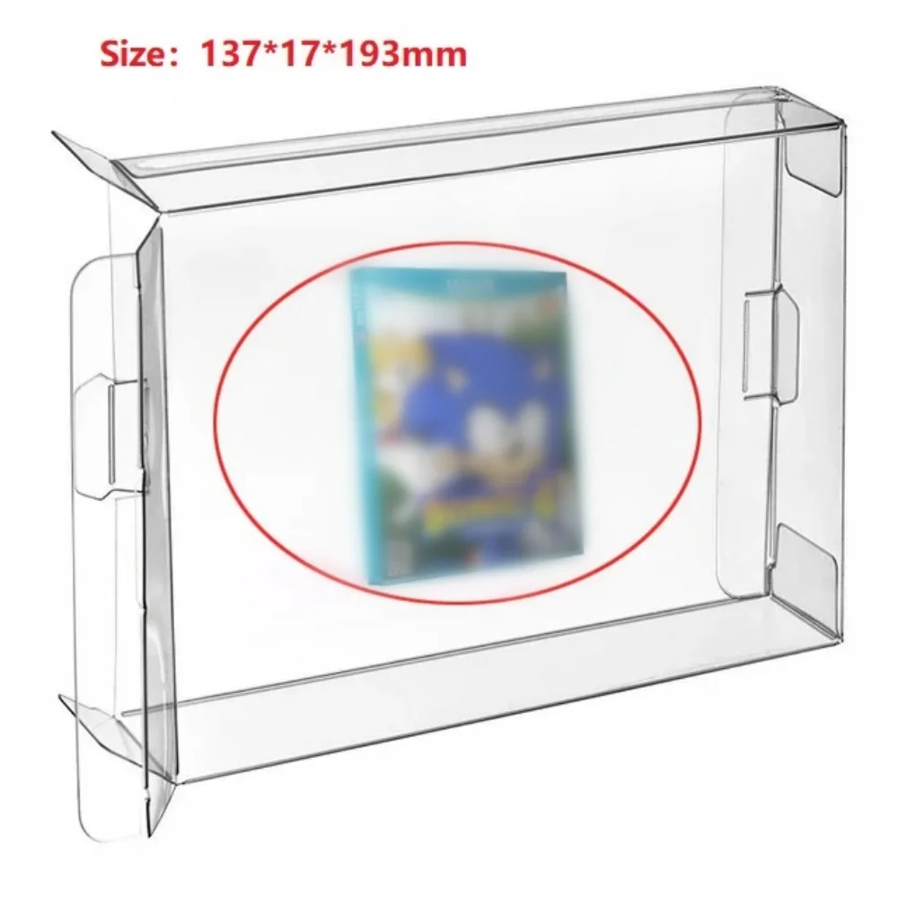 H 10Pcs Clear Box Case Sleeve CIB Protector for Wii U Games Box Protector