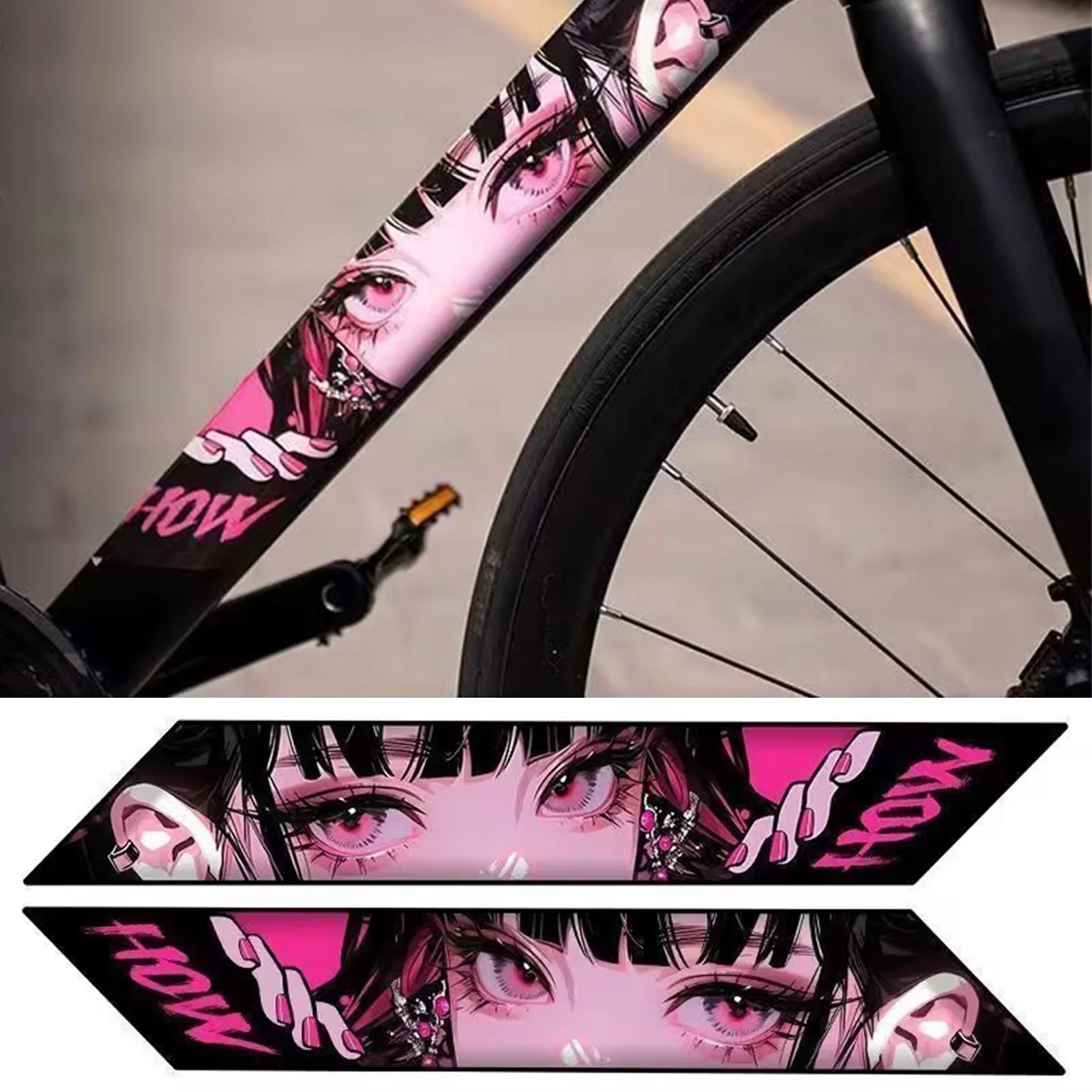 

Bike Tube Frame Stickers Waterproof Decorative tective Sticker for Mountain Bike Accessory
