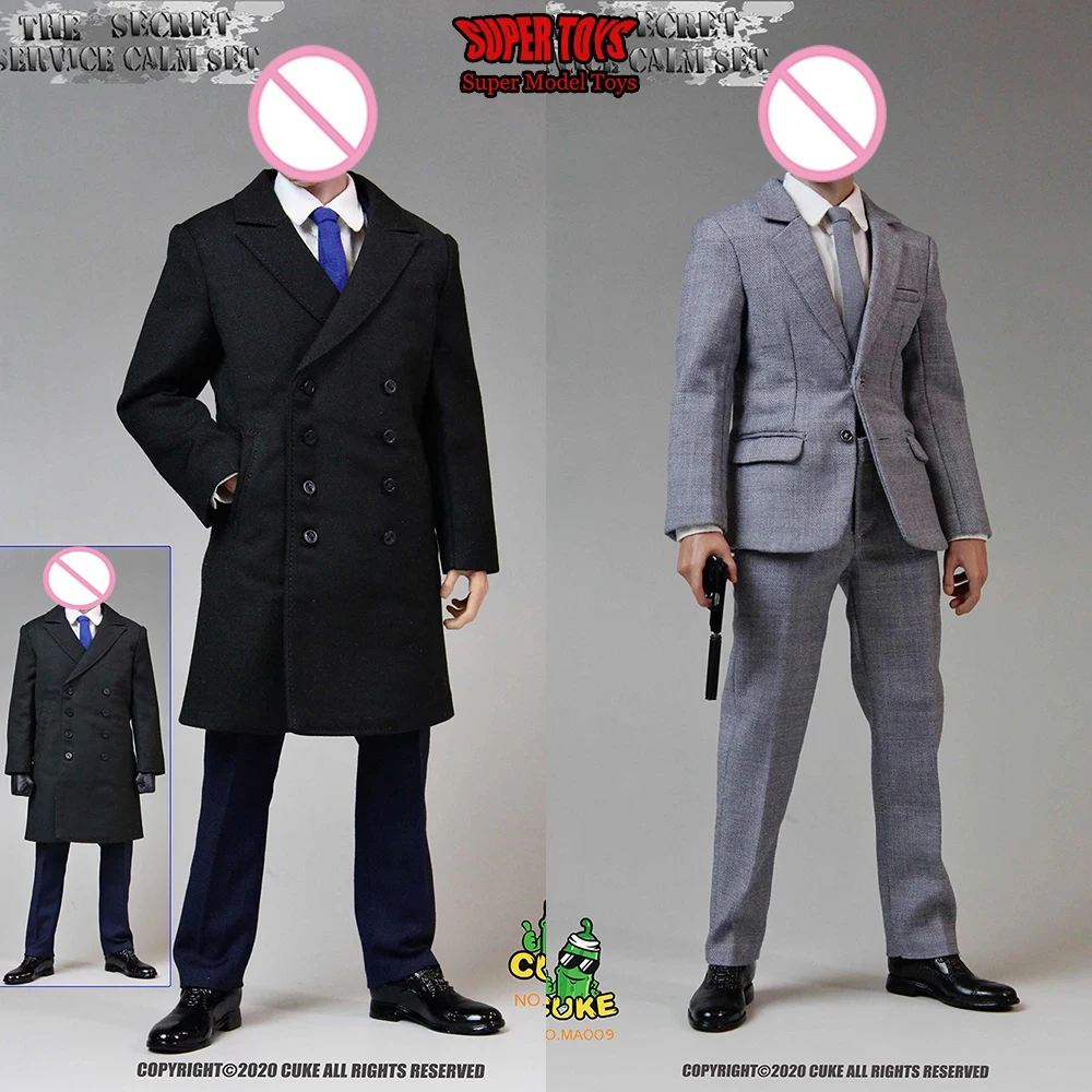 

1/6 Scale Classic Daniel Killer Craig The Secret Service Calm Suit Set with Windbreak Long Coat For 12" Action Figure Body