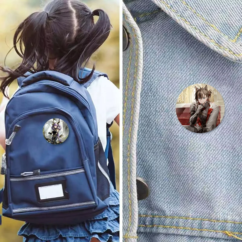 لعبة الفرسان المينا دبابيس Wiš'adel لينغ Eyjafjalla الكرتون الشكل صفيح شارات أنيمي دبابيس ظهره الحلي الهدايا #2