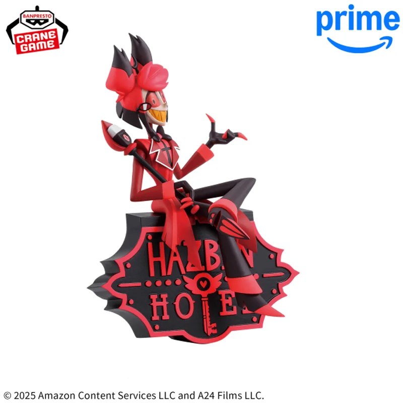 

Genuine Original Bandai Banpresto Hazbin Hotel Alastor PVC Anime Figure Model Collector Figurine Toys Sitting Posture Doll Gift
