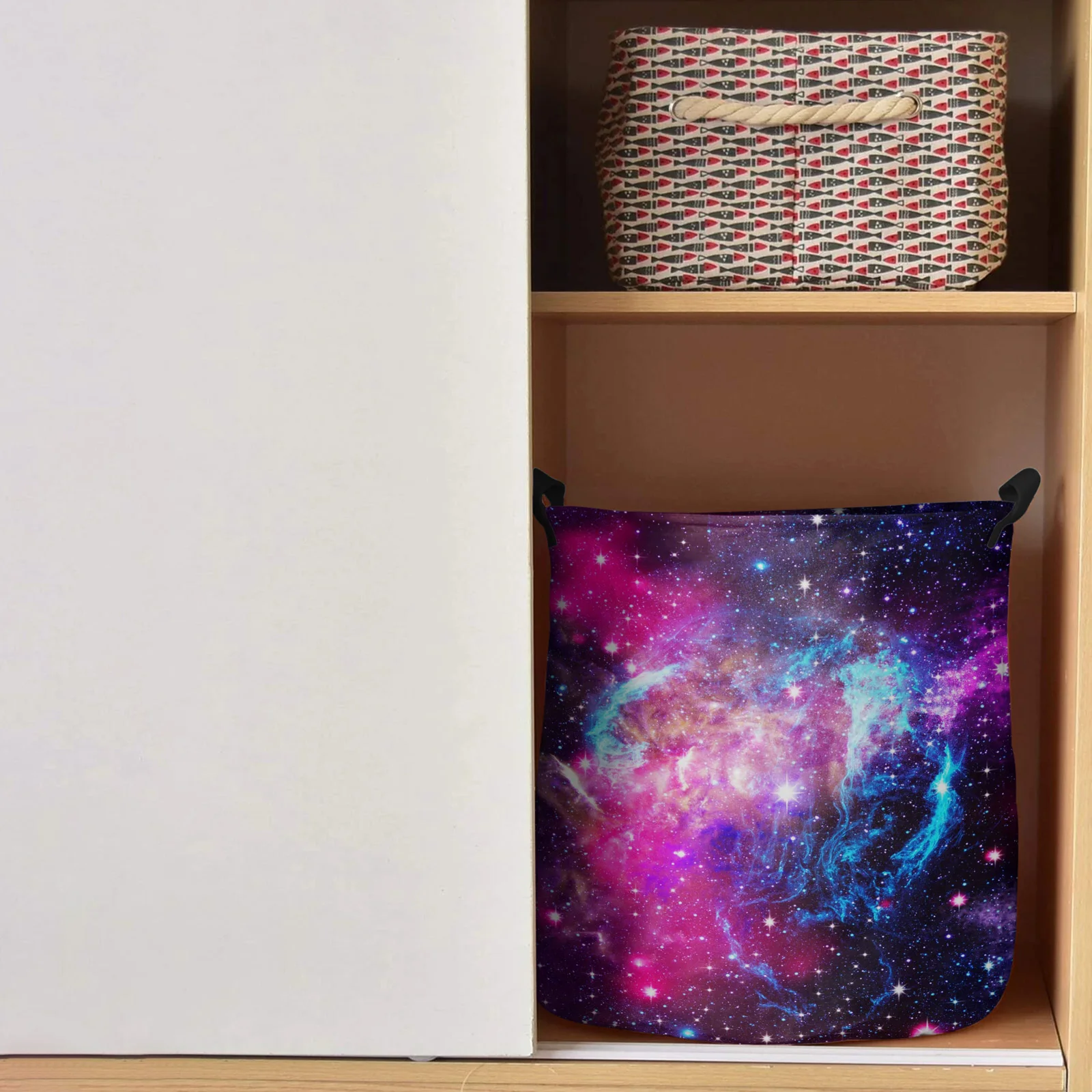 Universe Starry Sky Nebula Art Dirty Laundry Basket Foldable Waterproof Home Organizer Basket Clothing Kids Toy Storage Basket