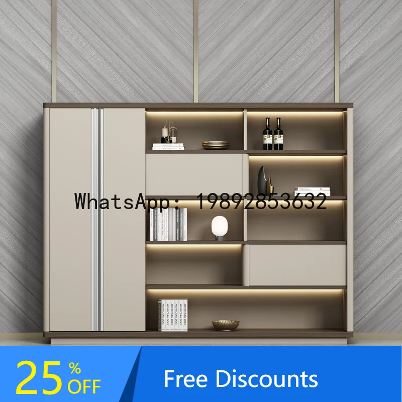 

CZ Simple Modern File Cabinet Office Wooden Storage Cabinet Background Office Cabinet