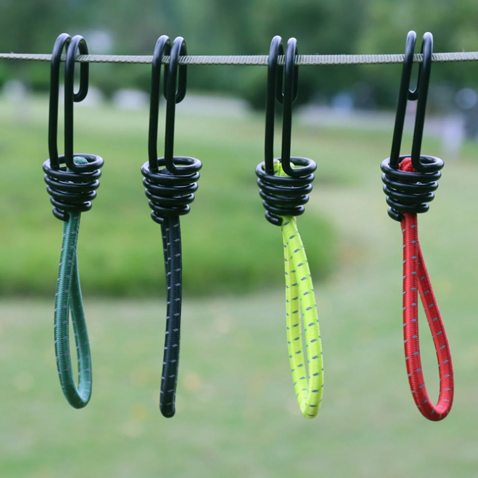 

Camping Shelter Hook Outdoor Tent Hammock Canopy Fixed Binding Elastic Rope Portable Elastic Drawstring Hook Camping Accessories